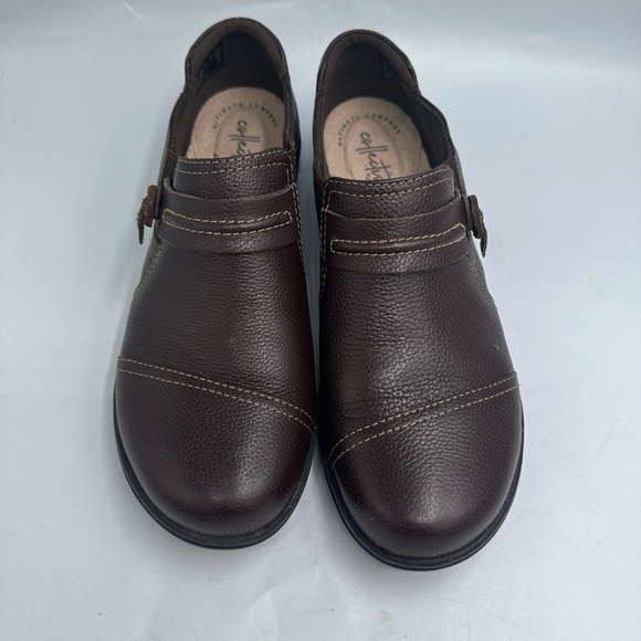 Clarks Collection Cheyn Madi Loafers Womens Size 8 Brown Leather Slip-On - Picture 3 of 11